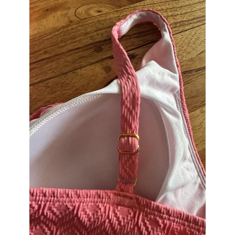 Women’s Bal Harbour Crossover One-Piece Swimsuit Size 12 Guava